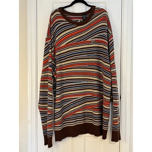 Enyce Other - 🔥 RARE Vintage Enyce Knit Sweater Striped Y2K 90s Streetwear Hip Hop Retro 3XL